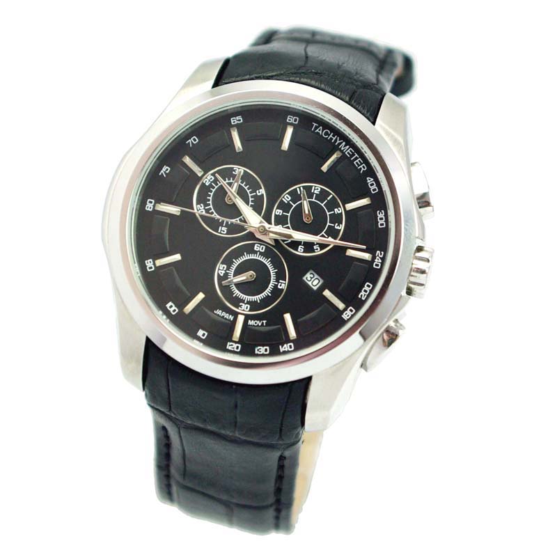 Sport Style Quartz Leather Band Watches For Men