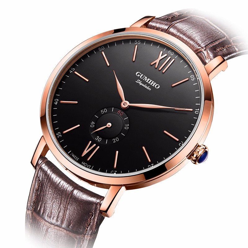 Super-thin Watches With Leather Calf Strap