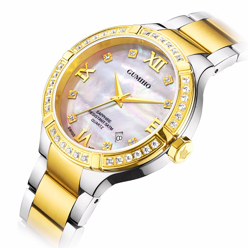 Fashion Latest Design For Lady Watch With Swarovski  Stones