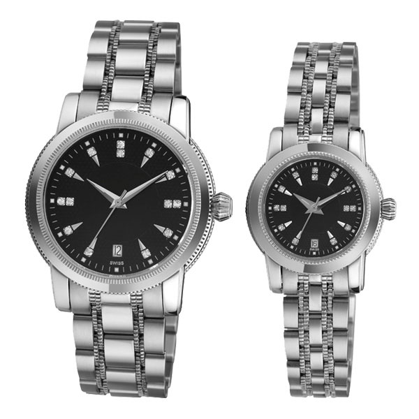 Stainless Steel Couple Watch
